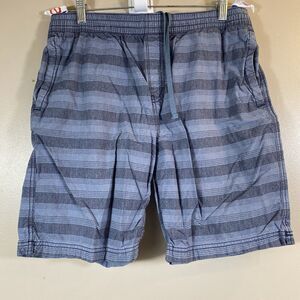 Eddie Bauer Pull On Drawstring Shorts Mens Large Cotton Blue Performance 34x8"